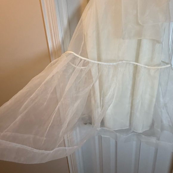 BHLDN Sophia High-Neck Bow-Tie Organza Mini Dress - Picture 4 of 10